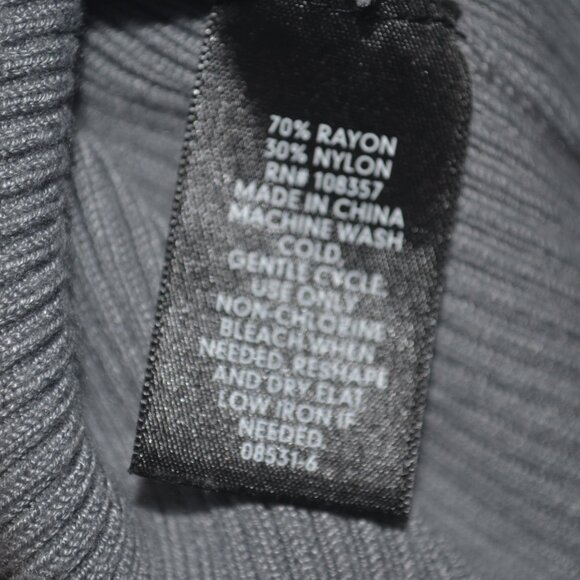 Pre-owned Worthington Grey, black,white striped long sleeve thermal sweater, XXL - Picture 4 of 6